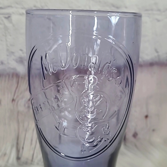 Vintage Purple Glass McDonald's Promotional Collectible Pint Glass Cup 7 Inch - Picture 4 of 11